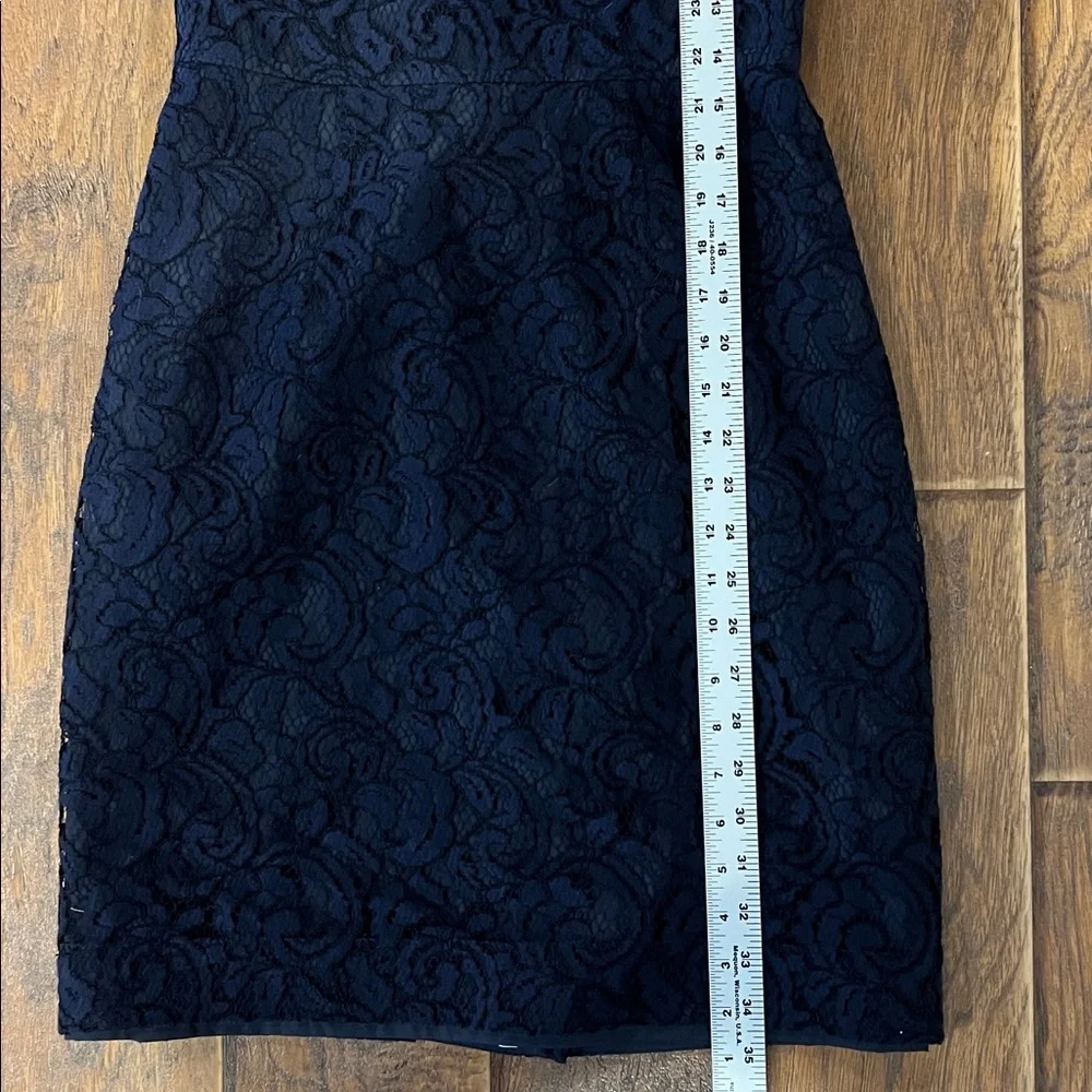 J.Crew Alexa navy dress in Leavers lace size 4